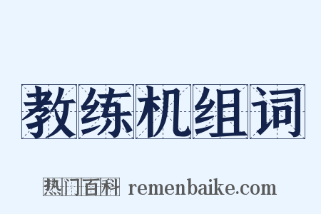 教练机组词是什么意思的图片